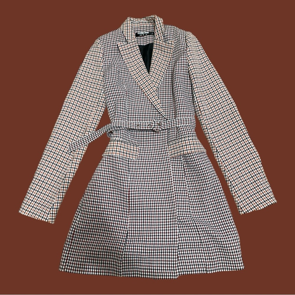 Houndstooth Blazer Dress